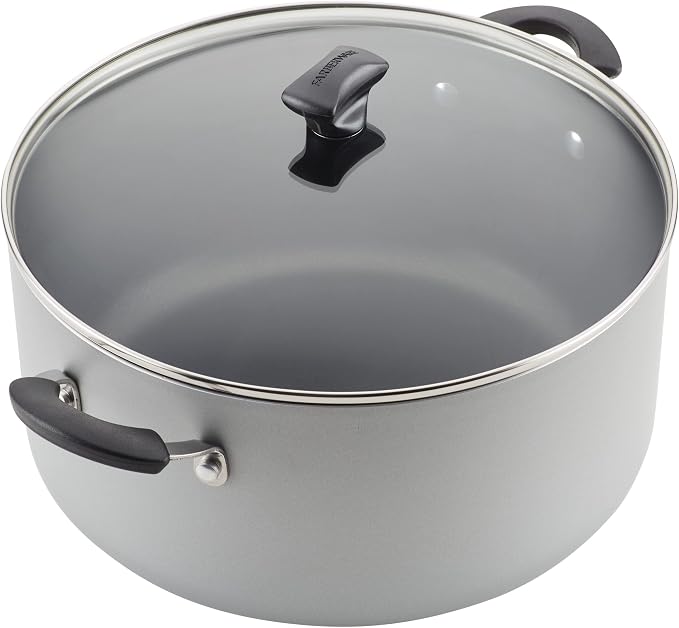 Farberware Cookware Nonstick Stockpot with Lid, 10.5 Quart, Silver