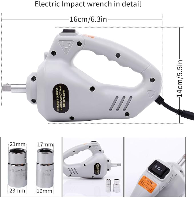 Trihelper Electric Car Jack Kit 12V Trailer Floor Jack Stands Set 3 Ton Vehicle Scissor Car Lift for Tire Change and Road Emergency with Impact Wrench