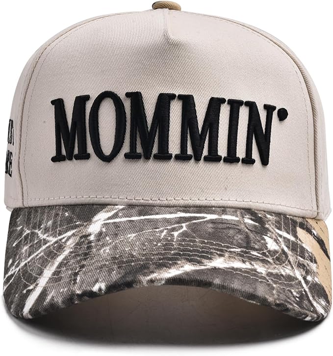 Womens Trucker Hat - with Mommin Embroidery Ponytail Fit - Mothers Day Great Gifts for Mom Wife Stepmom