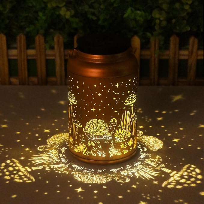 Mothers Day Gifts for Mom Grandma - Birthday Gifts for Women, 2 Pack Turtle Solar Lanterns Outdoor Waterproof - Hanging Turtle Solar Lights Garden Decor, Outdoor Decor for Patio, Yard