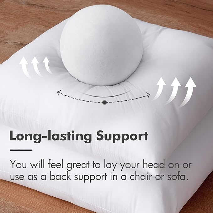 MIULEE Throw Pillow Insert Premium Pillow Stuffer Sham Square for Decorative Cushion Bed Couch Sofa 14x14 Inch