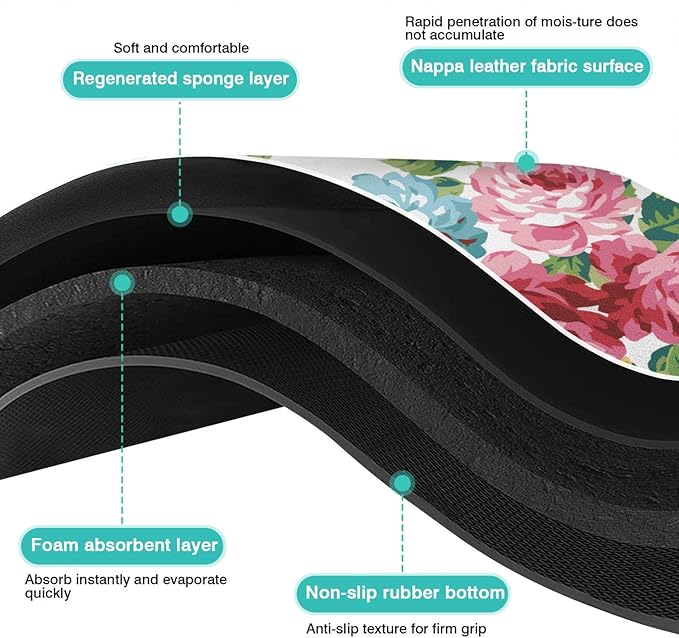 Coffee Bar Mat Accessories for Countertop Absorbent Hide Stain Rubber Backed Dish Drying Mats for Kitchen Counter Draining Pad Decor Gift (18x16in)