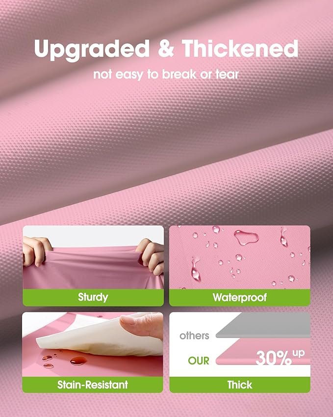 Pureegg Plastic Table Cloth Disposable 20 Pack, 84'' Round Table Cloths, Easter Party, Valentines, Mothers Day Decorations, Tablecloths, Round, Pastel Plastic Cover, Leakproof & Sturdy, Pink