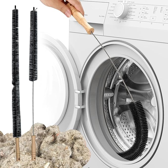 1 Pack Dryer Vent Cleaner Kit - Long Flexible Lint Brush for Dryer Vents, Refrigerator Coils, and Radiators - Household Cleaning Supplies (1, Short Brush)