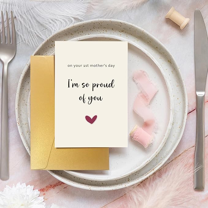 First Mother's Day Card, Mothers Day Card for New Mom, 1st Mother's Day Card, On your 1st Mother’s Day, I’m So Proud of You