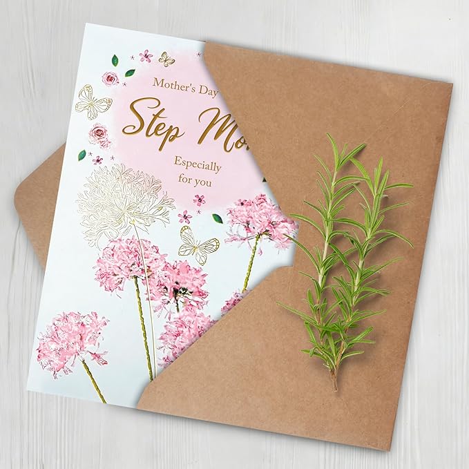 Happy Mothers Day Card Gifts for Stepmother，Stepmom Mother's Day Card, Stepmom Appreciation Card