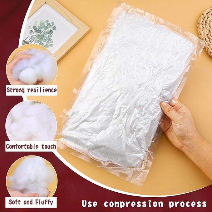 BUTUZE 5.29oz/150g Polyfill Stuffing Fiber Fill, (2.1oz-4.4lb) White Premium Fiberfill Stuffing for Craft, Crochet Stuffing, Stuffing for Stuffed Animals, Cotton Batting - Sealed Packaging
