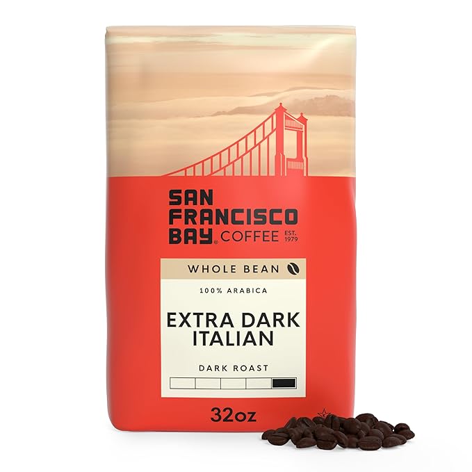 San Francisco Bay Coffee - Dark Roast Whole Bean Coffee - Extra Dark Italian (2 lb bag)