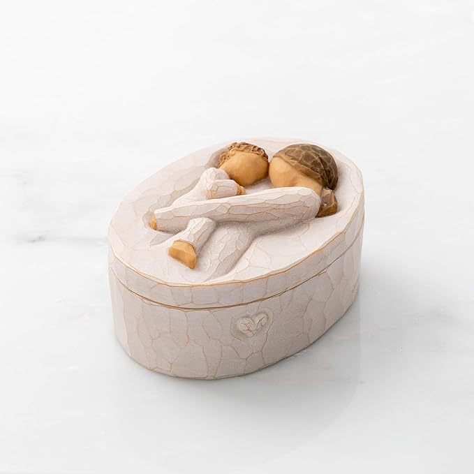 Willow Tree Tenderness, Treasuring a Quiet Moment of Motherhood, for Jewelry, Notes, Treasures, to Acknowledge Love and Appreciation, Sculpted Hand-Painted Keepsake Box