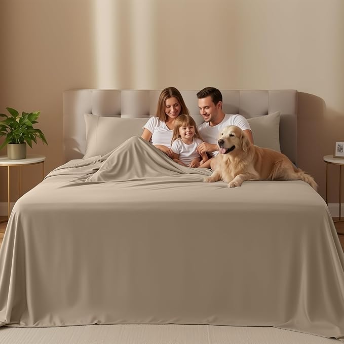 Utopia Bedding Twin Sheet Set – 3 Piece Bed Sheets for Twin Size Bed, Soft and Breathable Microfiber, Includes 1 Fitted Sheet, 1 Flat Sheet and 1 Pillowcase – Oeko Tex (Sand)