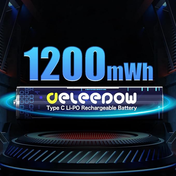 1.5V Rechargeable AAA Batteries 1200mWh USB AAA Rechargeable Batteries, 12-Pack Triple A Battery with USB Cable 1500 Cycle