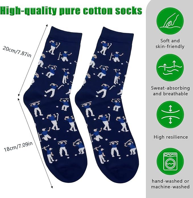 Golf Socks - Funny Annoyed Golfer Novelty Socks - Funny Golf Fathers Day Gift for Dad Husband Stepdad