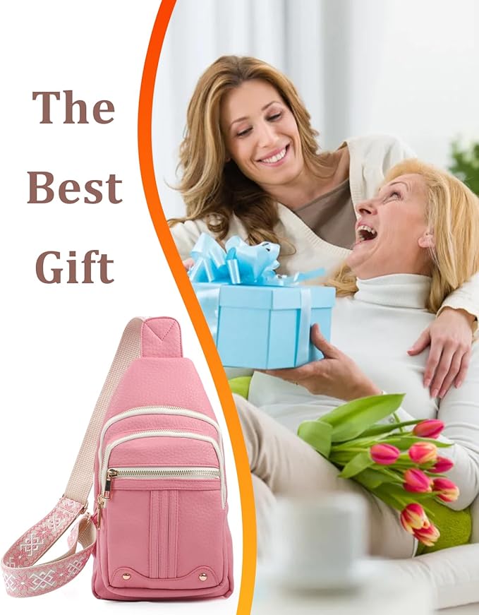 Mothers Day Gifts for Mom Her Teen Girls Sister Coworker Crossbody Bags Gifts for Women Cool Birthday Gift for Family Small Crossbody Sling Bag Fanny Pack Chest Travel Purse Christmas Gift Ideas