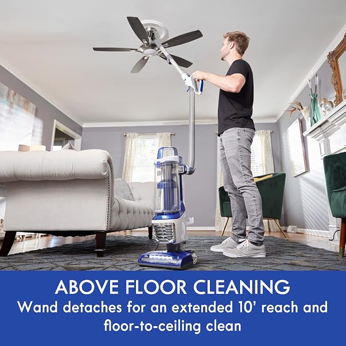 Kenmore DU5080 Bagless Upright Vacuum Lift Cleaner 2-Motor Power Suction with HEPA Filter, 3-in-1 Combination Tool, Pet Handi-Mate for Carpet, Hard Floor, 2 Liters, Navy | 2-Motor Power Suction, HEPA Filter, 3-in-1 Combination Tool, Pet Handi-Mate, For...