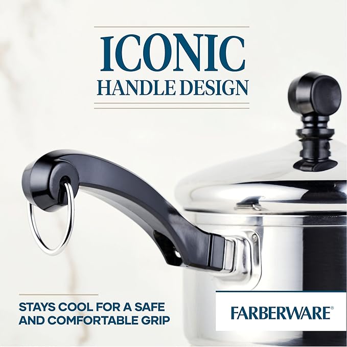 Farberware Classic Stainless Steel 1-Quart Covered Straining Saucepan