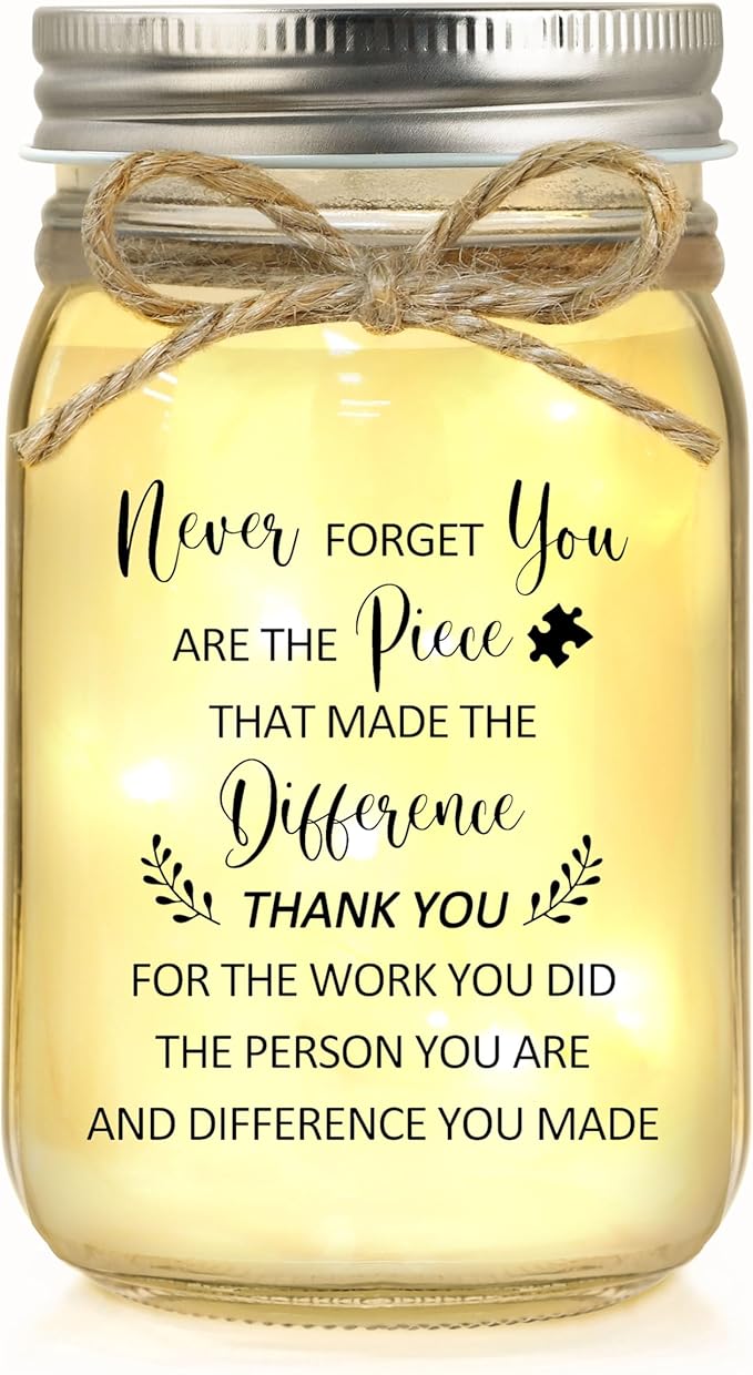 Thank You Appreciation Gifts for Women Teacher Employee, Farewell Retirement Gifts for Nurse Coworker Boss Never Forget You Are the Piece That Made the Difference