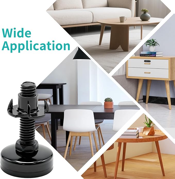 Heavy-Duty Furniture Adjustable Feet, Corrosion-Resistant Levelers, Suitable for Tables, Cabinets, Chairs, Sofas, Workbenches, and Other Heavy-Duty Furniture (32 Pack)