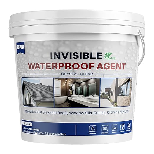 2000g Transparent Waterproof Coating Agent, Clear Waterproof Sealant Repair Leak for Roof, Bathroom, Indoor and Outdoor Water Proof Coating Sealant