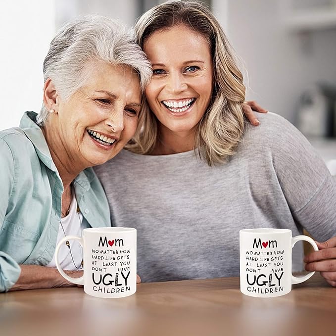 Mothers Day Gifts for Mom from Daughter Son: 11oz Funny Coffee Mug for Mom Wife Women Personalized Congratulation Retirement Christmas Birthday Valentines Mother's Day Presents for Mama Stepmother