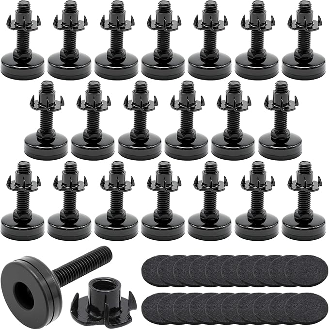 Heavy-Duty Furniture Adjustable Feet, Corrosion-Resistant Levelers, Suitable for Tables, Cabinets, Chairs, Sofas, Workbenches, and Other Heavy-Duty Furniture (20 Pack)