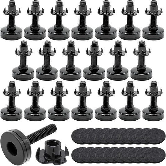 Heavy-Duty Furniture Adjustable Feet, Corrosion-Resistant Levelers, Suitable for Tables, Cabinets, Chairs, Sofas, Workbenches, and Other Heavy-Duty Furniture (20 Pack)