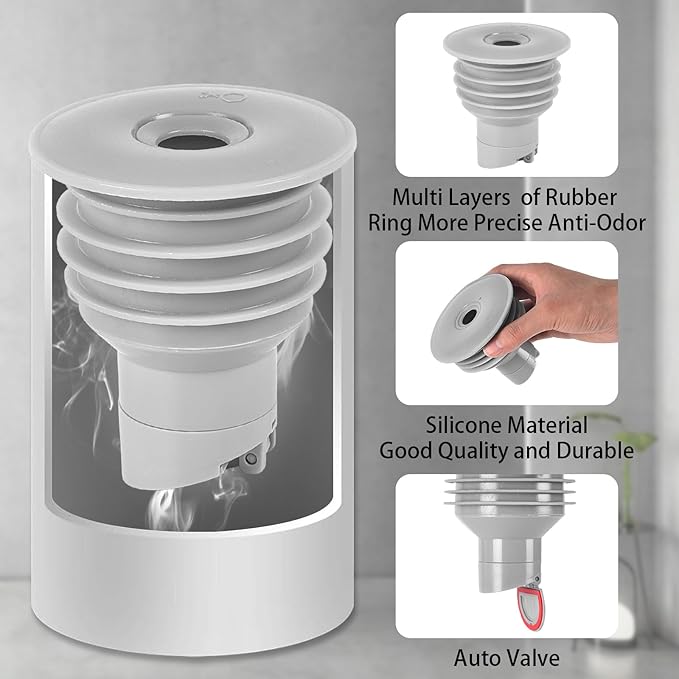 Washing Machine Drain Hose Seal, Silicone Anti-Odor Floor Drain Drain Sewer Deodorant Sealing Cover Pipe Seal Ring for Pipes Tubes in Toilet Bathroom Kitchen (S(35-40mm))