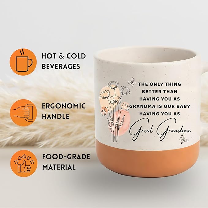 Mothers Day Gifts for Great Grandma, Great Grandma Coffee Mug 13oz, Sentimental Mothers Day Gift for Her, Great Grandmother Gifts