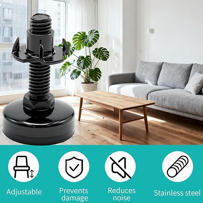 Heavy-Duty Furniture Adjustable Feet, Corrosion-Resistant Levelers, Suitable for Tables, Cabinets, Chairs, Sofas, Workbenches, and Other Heavy-Duty Furniture (20 Pack)
