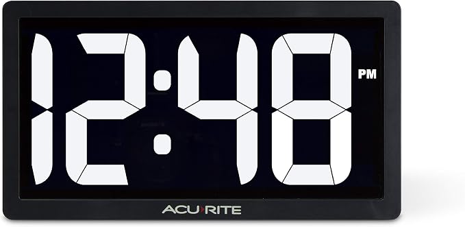 AcuRite Digital Clock with Auto Dimming Brightness, 10-Inch / White