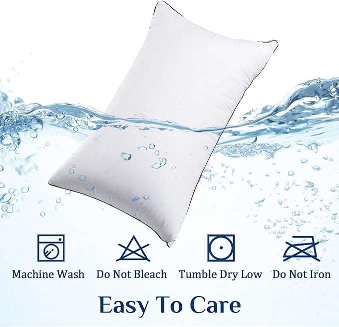 JOLLYVOGUE Standard Pillows Set for Sleeping, Cooling and Supportive Pillows Full Size for Side and Back Sleepers, Down Alternative Hotel Collection Sleeping Pillow