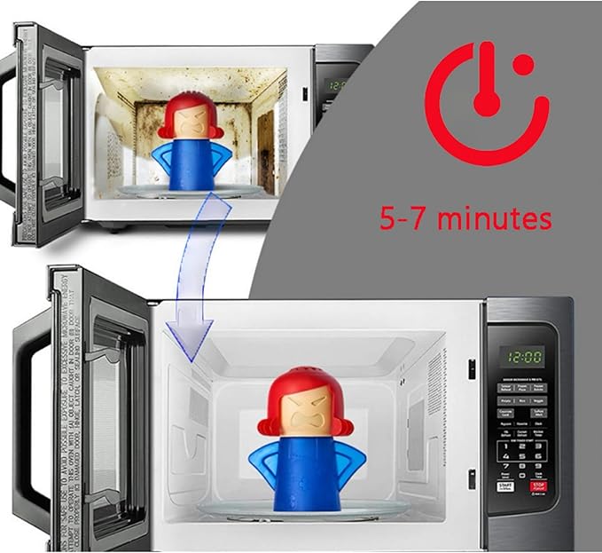 Microwave Steam Cleaner Make Your Heater Sanitary without Fussy or Heavy Duty,Angry-Mama Durable Plastic Kitchen Cleaning Gadget Cleans Kitchenware Simply by Mad Steamin and Packed as Fun Gift