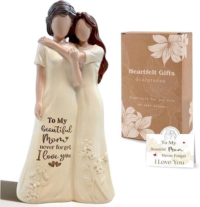 Gift for Mom Mother’s Day，Mom Birthday Gifts from Daughter - Christmas & Thanksgiving Gifts for Moms,Mommy,Mother of the Bride or Mother-in-Law 7.8" Figurines