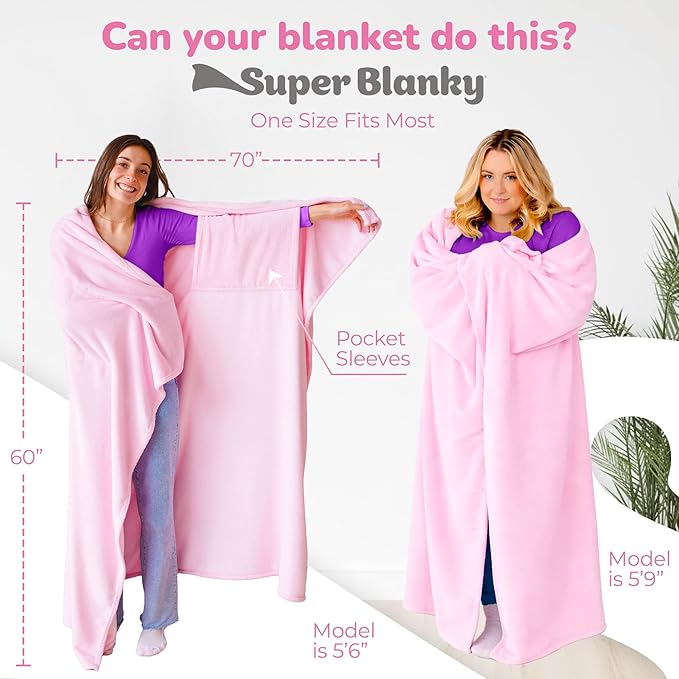 Super Blanky Wearable Blankets for Women, Adult Wearable Blanket Men, Mother's Day Gifts for Her, Wife Birthday Gift Ideas
