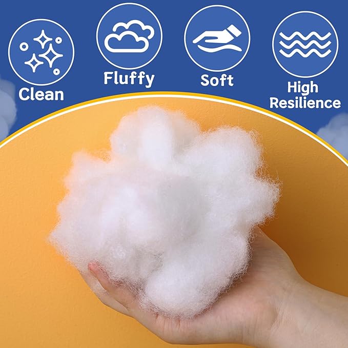80g/2.8oz Stuffing for Stuffed Animals, Polyfill Stuffing, Stuffing for Crochet, Stuffing for Crafts, Pillow Stuffing, Premium Polyester Fiberfill Stuffing for Crochet Stuffing
