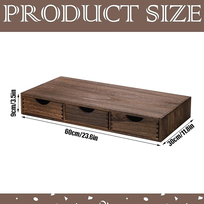 Suzile Wooden Coffee Pod Storage Drawer Cabinet Vintage Tea Organizer Holder with Drawers Coffee Cup & Accessory Storage for Home Office Brewers(3 Drawer)