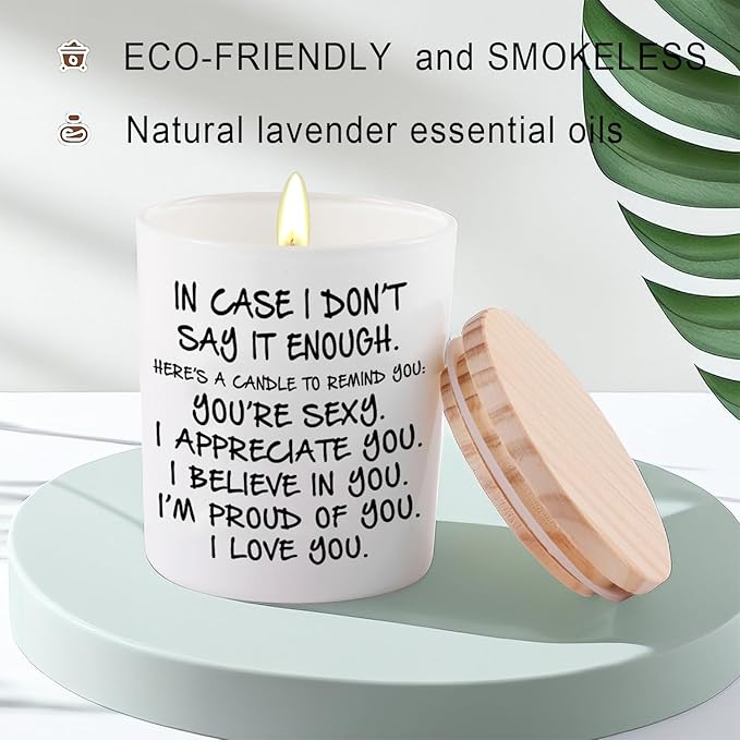 BFJLIFE Candles Gifts for Girlfriend Wife Her Funny Novelty Unique Valentines Mothers Day Anniversary Christmas Birthday Gifts for Girlfriend Wife Women Stocking Stuffers Lavender Scented Soy Candle