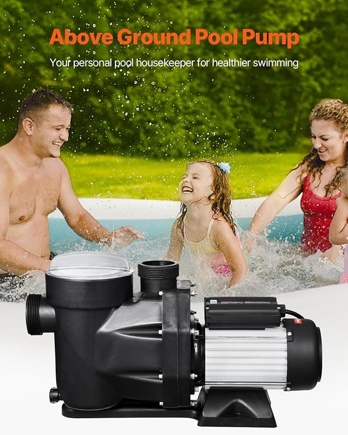 VEVOR 2.5HP High Flow Above Ground Pool Pump 148 GPM 220V