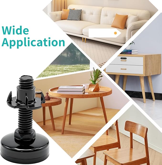 Heavy-Duty Furniture Adjustable Feet, Corrosion-Resistant Levelers, Suitable for Tables, Cabinets, Chairs, Sofas, Workbenches, and Other Heavy-Duty Furniture (24 Pack)