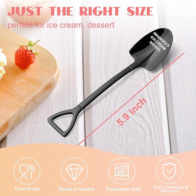 Grandpa Christmas Gifts Grandpa's Ice Cream Shovel Spoon, Unique Funny Gifts for Grandpa