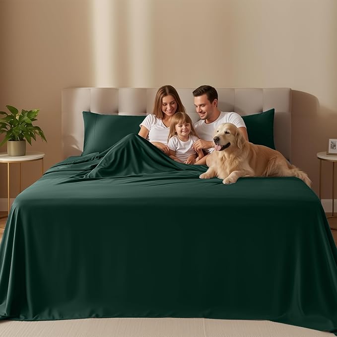 Utopia Bedding Twin Sheet Set – 3 Piece Bed Sheets for Twin Size Bed, Soft and Breathable Microfiber, Includes 1 Fitted Sheet, 1 Flat Sheet and 1 Pillowcase – Oeko Tex (Emerald Green)