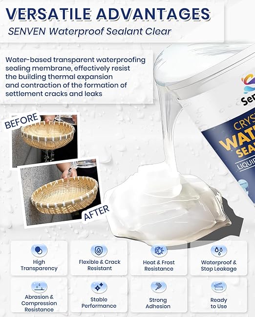 Transparent Waterproof Sealant Waterproof Coating 16oz Invisible Waterproofs Agent Indoor & Outdoor Waterproofs Sealant Clear, Roofs, Walls, Garden, Terraces, Waterproofing Adhesive Glue Water Proof