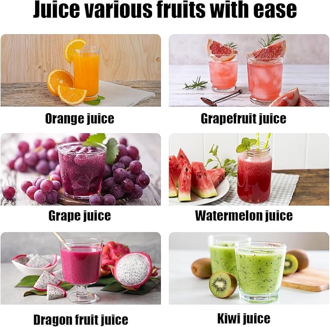 Dual-Head Electric Juicer, 400Ml Electric Twin Citrus Juice Maker with 8-Blade Pulp Groove, Safe Without Blade, Removable Easy to Clean,