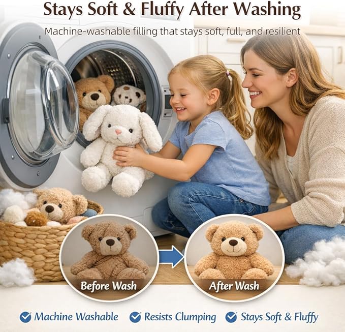 Added Cotton Polyfill Stuffing, 17.6oz/500g Extra Soft Pillow Stuffing, Fluffy Fiber Fill for Cushions, Stuffed Animals, Crochet Toys, Crafts & Cloud Decor