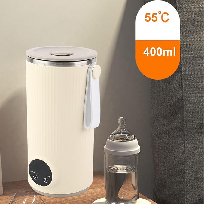 fosa 400ML Portable Electric Kettle, USB Rechargeable Travel Water Boiler, 6000mah Battery, Food Grade Stainless Steel Material, for Coffee, Milk