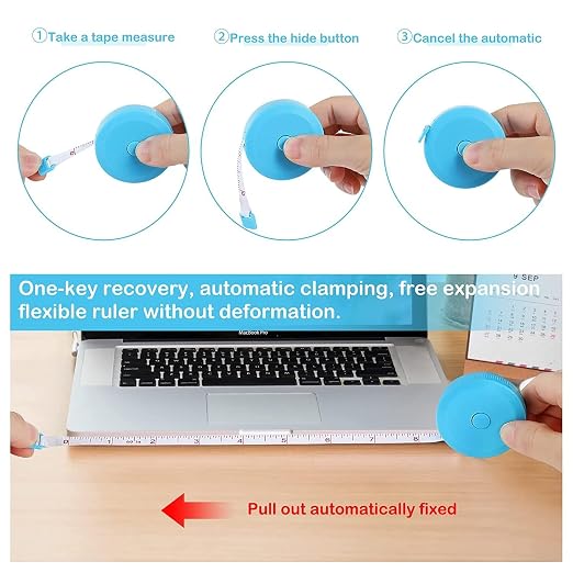 12 | 24 | 36 | 48 | 72 | 96 | 120 Pack Tape Measure,12 Colors Soft Retractable Measuring Tape 60-Inch/150cm, for Body Measuring Tailor Cloth Home Craft Measurements (24 Pack)