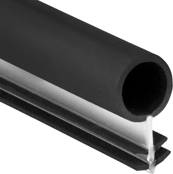 Window Weatherstrip Seal 1/4" Bulb Bubble Kerf Mount 4 Colors & 6 Length Options (500', Black)