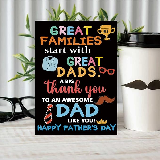 Colour Fathers Day Gift for Dad, Funny Father's Day Card Gifts from Daughter Son Wife Family, Father Gifts for Dads