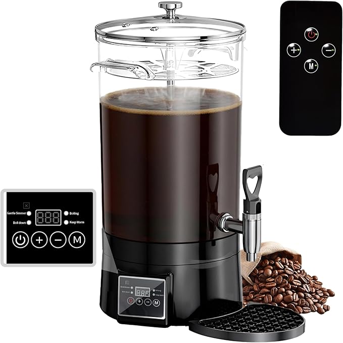 Commercial Coffee Urn Hot Beverage Dispenser Coffee Maker, Food-grade Plastic 26 L 170 Cups, Hot Chocolate Machine, Electric Percolator for Catering Hot Water for Hot Cocoa, Drink, Tea, Juice