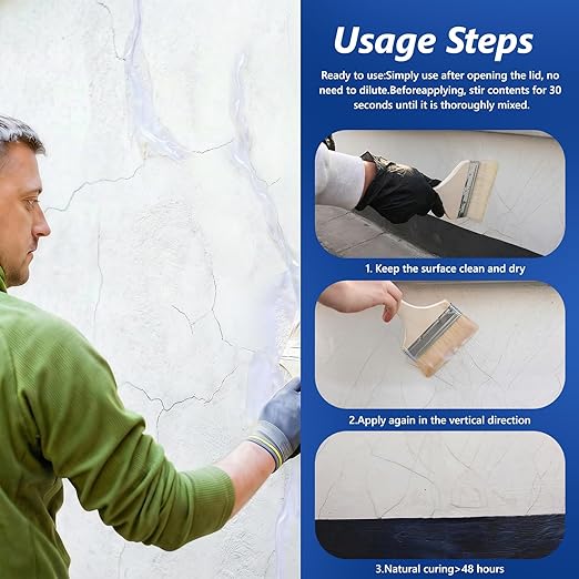 Waterproof Sealant 35 oz, Clear, Transparent Waterproof Coating, Water-Based Invisible Waterproof Agent for Roof, Wall, Garden, Terrace, Indoor and Outdoor Use