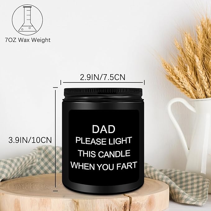 Homsolver Gift for Dad, Fathers Day Christmas Birthday Dad Gifts from Daughter Son - Sandalwood Scented Candle (7OZ)
